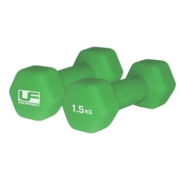 Urban Fitness Hex Dumbbells 1.5KG - GREEN