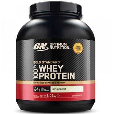 Optimum Nutrition Gold Standard 100% Whey Protein - Unflavoured - 2.01KG - Black