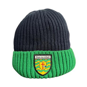 O' Neills Adults Donegal Imperium 081 Beanie Hat - MARINE/GREEN/WHITE