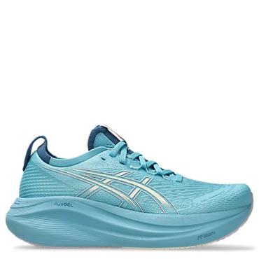 ASICS WOMENS GEL NIMBUS 27 RUNNING SHOES - BLUE