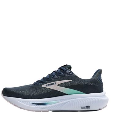 BROOKS WOMEN GHOST 17 RUNNING SHOE - CHARCOAL/GREEN