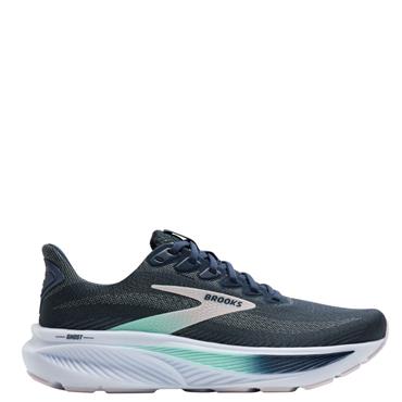 BROOKS WOMEN GHOST 17 RUNNING SHOE - CHARCOAL/GREEN