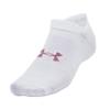 Under Armour Essential 3-Pk No-Show Socks - WHITE