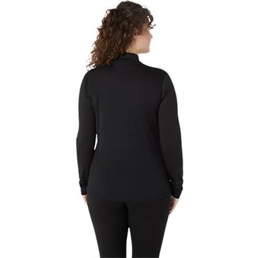 Asics Womens Core Long Sleeved 1/2 Zip Winter Top - BLACK