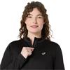 Asics Womens Core Long Sleeved 1/2 Zip Winter Top - BLACK