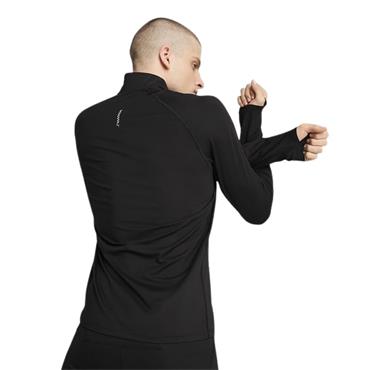 PUMA MENS M RUN VELOCITY CLOUDSPUN HALF ZIP - BLACK
