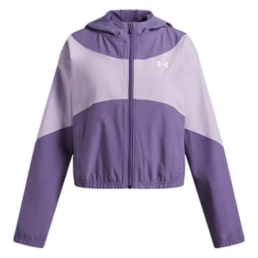 Under Armour Girls Rival Woven Jacket - Purple