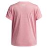 Under Armour Girls Tech Twist Wordmark Logo T- Shirt - Pink