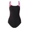 SPEEDO WOMENS LUNA LUSTRE PRINTED SWIMSUIT - Black/Purple