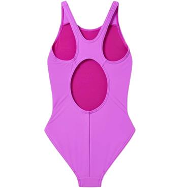 SPEEDO GIRLS PLACEMENT MUSCLEBACK SWIMSUIT - Purple/Orange