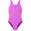 SPEEDO GIRLS PLACEMENT MUSCLEBACK SWIMSUIT - Purple/Orange