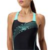 Speedo Womens Medley Logo Swimsuit - Black