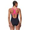 SPEEDO WOMENS MEDLEY LOGO MEDALIST SWIMSUIT - Black/Pink