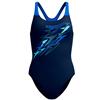 SPEEDO WOMENS MEDLEY LOGO MEDALIST SWIMSUIT - Navy/Blue