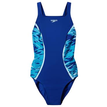 SPEEDO WOMENS HYPERBOOM MUSCLEBACK SWIMSUIT - BLUE