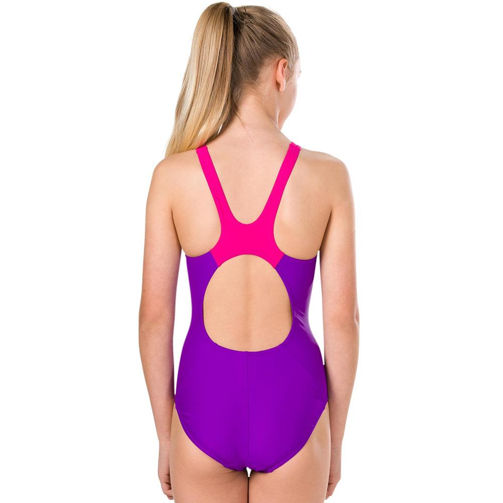Speedo Girls Boom Splice Swim Suit Purple/Pink Michael Murphy Sports Donegal ireland