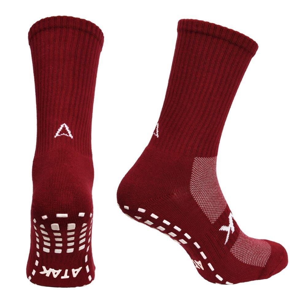 ATAK Grippy Mid Leg Football / GAA Socks Maroon Michael Murphy Sports Donegal ireland