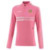 O'NEILLS WOMENS DONEGAL GAA NEPAL 184 BRUSHED HALF ZIP - Pink
