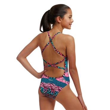 Funkita Girls Strapped In One Piece | Wild Things - Multi