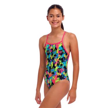 FUNKITA GIRLS STRAPPED IN ONE PIECE BLOTCHY BABE - Multi