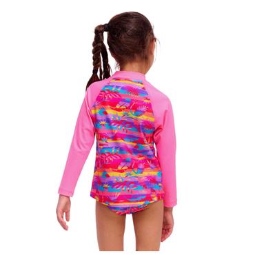 FUNKITA TODDLER GIRLS ZIPPY RASHIE & BRIEF LEAVE IN - Pink