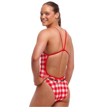 Funkita Ladies Single Strength One Piece Red Checker - Red