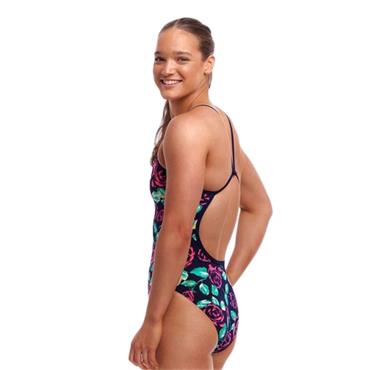 Funkita Womens Single Strap One Piece | Feeling Rosy - Multi