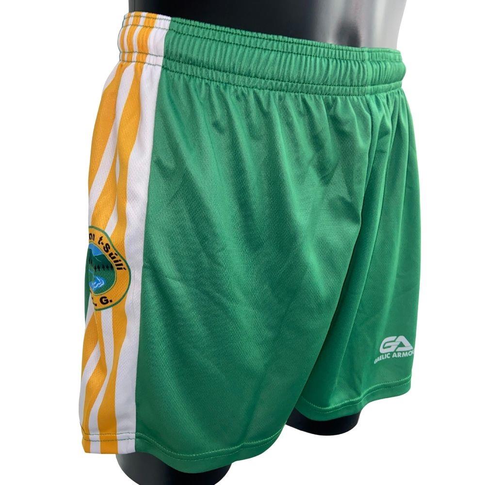 Gaelic Armour Kids Glenswilly GAA Shorts GREEN Michael Murphy Sports Donegal ireland