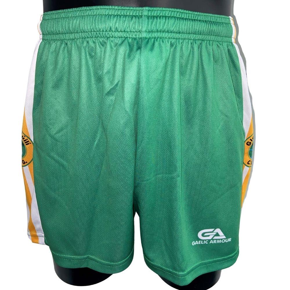 Gaelic Armour Kids Glenswilly GAA Shorts GREEN Michael Murphy Sports Donegal ireland