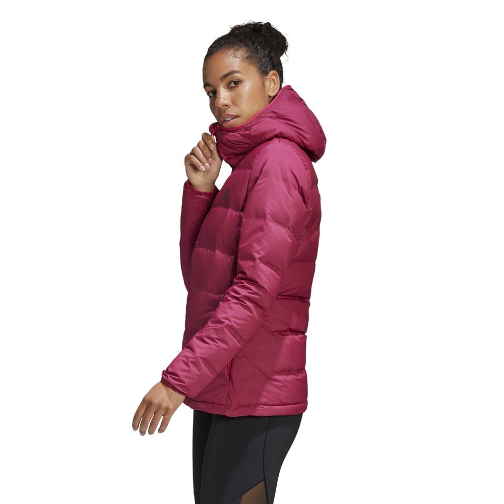 Adidas Womens Helionic Padded Jacket Pink Michael Murphy Sports
