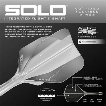 Harrows Darts Solo No.6 Integrated Flights and Shaft - Clear