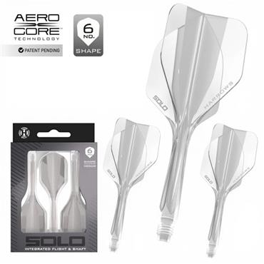 Harrows Darts Solo No.6 Integrated Flights and Shaft - Clear