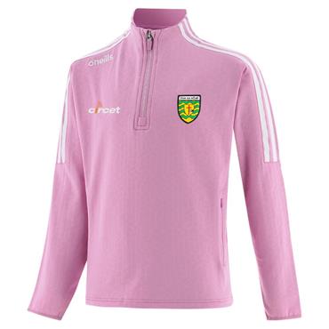 O' Neills Girls Donegal Hydra 184 Brush Half- Zip Top Pockets - Pink