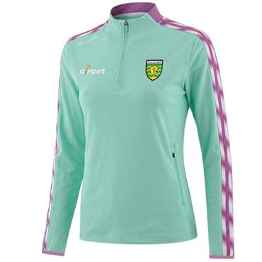 O' Neills Ladies Donegal Imperium 184 Brush Half- Zip Top - GREEN
