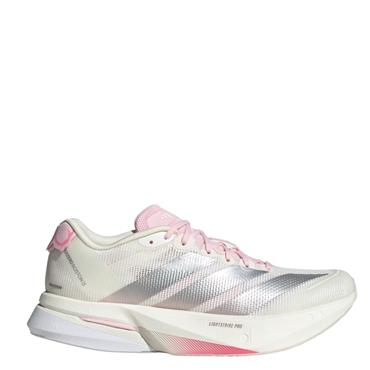 ADIZERO WOMENS BOSTON 13 RUNNING SHOE - White/Pink