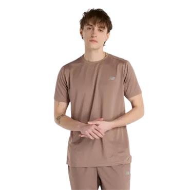 New Balance Mens Sports Essential Running Top - Brown
