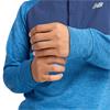 New Balance Mens Athletics Heat Grid Half- Zip - BLUE