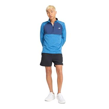 New Balance Mens Athletics Heat Grid Half- Zip - BLUE