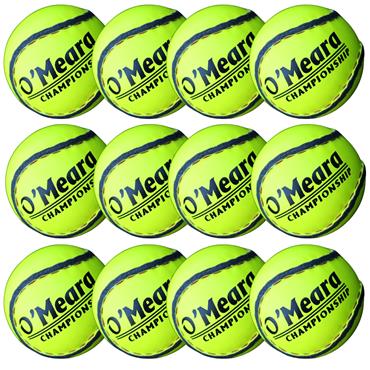 O'Meara Sliotars Championship Match Sliotar | Size 4 | Pack of 12 - Yellow