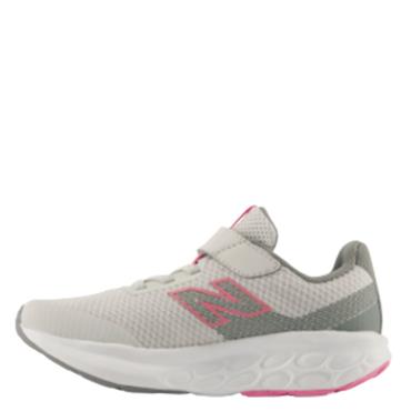 New Balance Kids 520 Hook & Loop Running Shoes - Grey