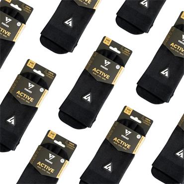 VERSUS Classic Active Crew Tab RUNNING Socks - BLACK