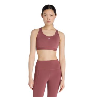 NEW BALANCE WOMENS ESSENTIAL RUN SPORTS BRA - Purple