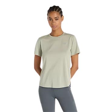 NEW BALANCES WOMENS POLY KNIT TSHIRT - GREEN