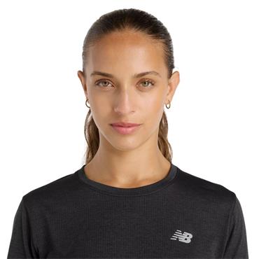 New Balance Womens Athletics Long Sleeve Top - BLACK