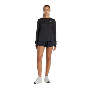 New Balance Womens Athletics Long Sleeve Top - BLACK