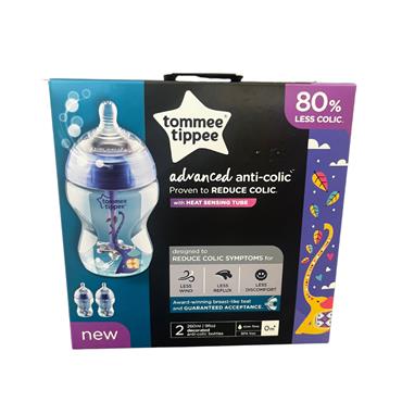 TOMMEE TIPPEE TOMMEE TIPPEE CLOSER TO NATURE ADVANCED COMFORT 260ML/90G BOTTLES OMTHS+ X2