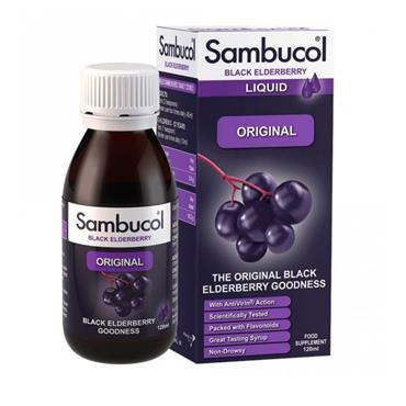 SAMBUCOL SAMBUCOL BLACK ELDERBERRY LIQUID ORIGINAL VEGAN 120ML