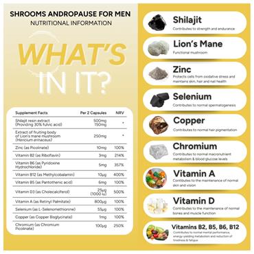 FABU FABU SHROOMS ANDROPAUSE FOR MEN 60 CAPS