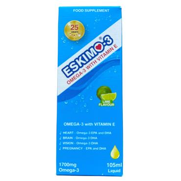 ESKIMO ESKIMO OMEGA-3 WITH VITAMIN E 105 ML LIME FLAVOUR