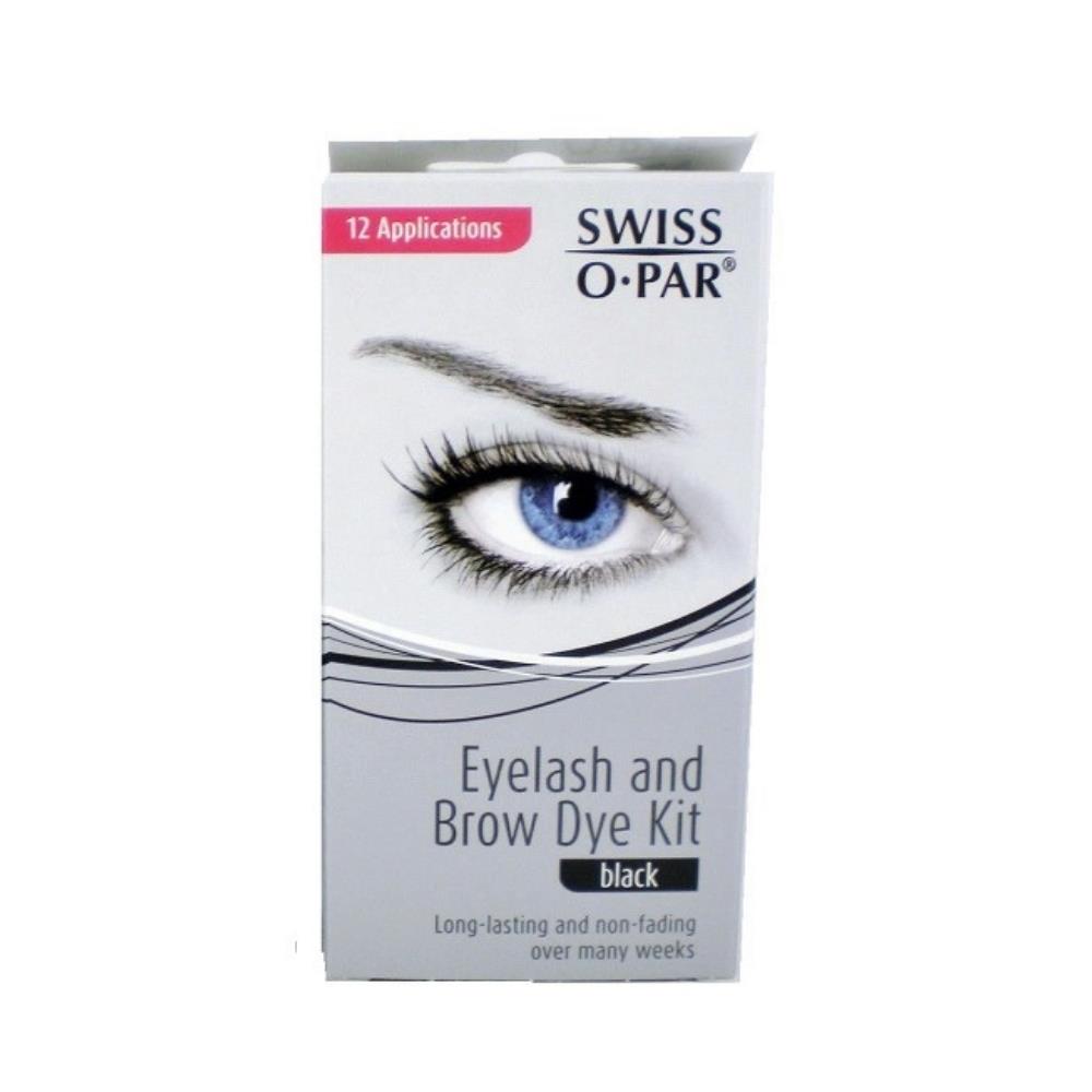 SWISS O PAR EYELASH & BROW DYE KIT BLACK Johnstons Pharmacy